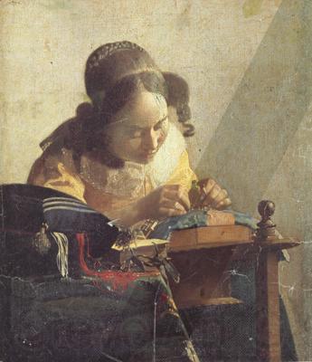 Jan Vermeer De kantwerkster (mk30) Spain oil painting art